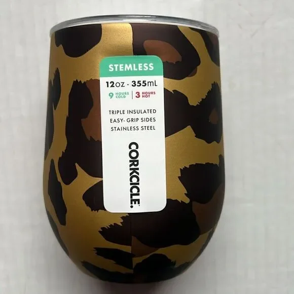Corkcicle Animal Print Stemless Glass, 12 oz - Picture 5 of 10